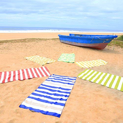 Microfiber Beach Towel Oversized 67'x35' Thin Lightweight Compact Quick Drying and Sand Proof