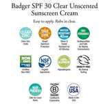 Badger Clear Zinc Mineral Sunscreen SPF 30, Reef Safe