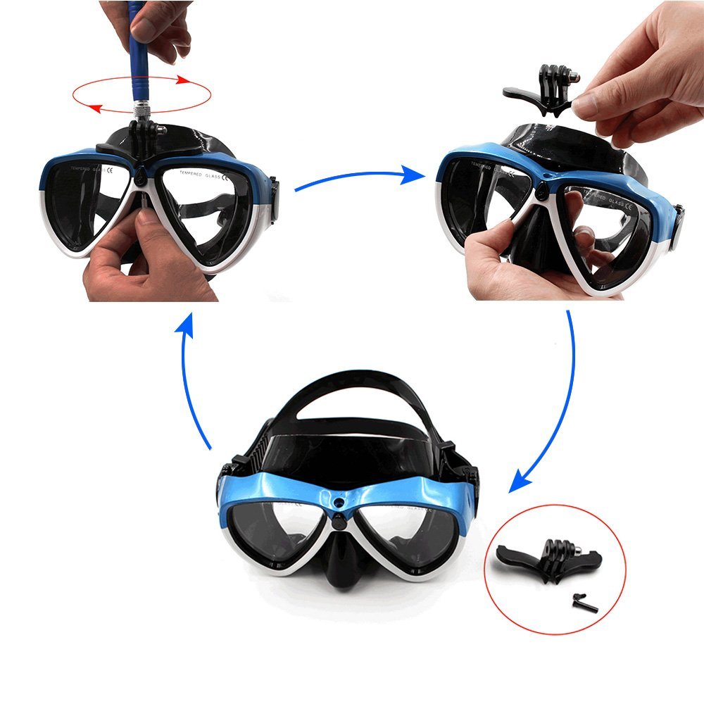 diving goggles with gopro mount TELESIN Diving Mask with Detachable Mount for GoPro – Bareboat Gear