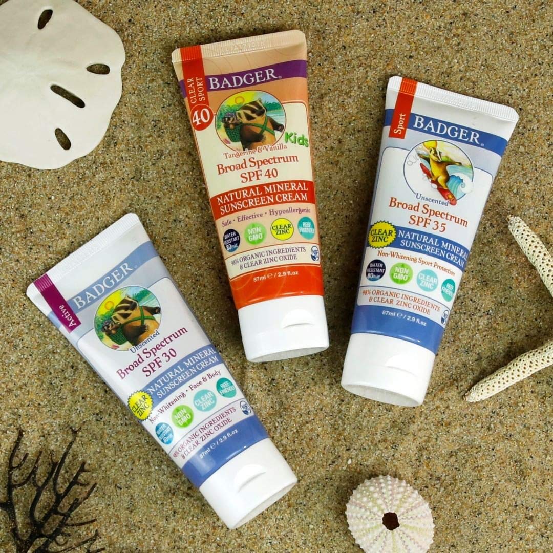 Badger Clear Zinc Mineral Sunscreen SPF 30, Reef Safe