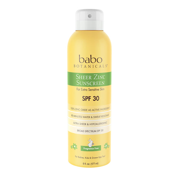 Babo Botanicals Sheer Zinc SPF 30 Natural Sunscreen Reef Safe